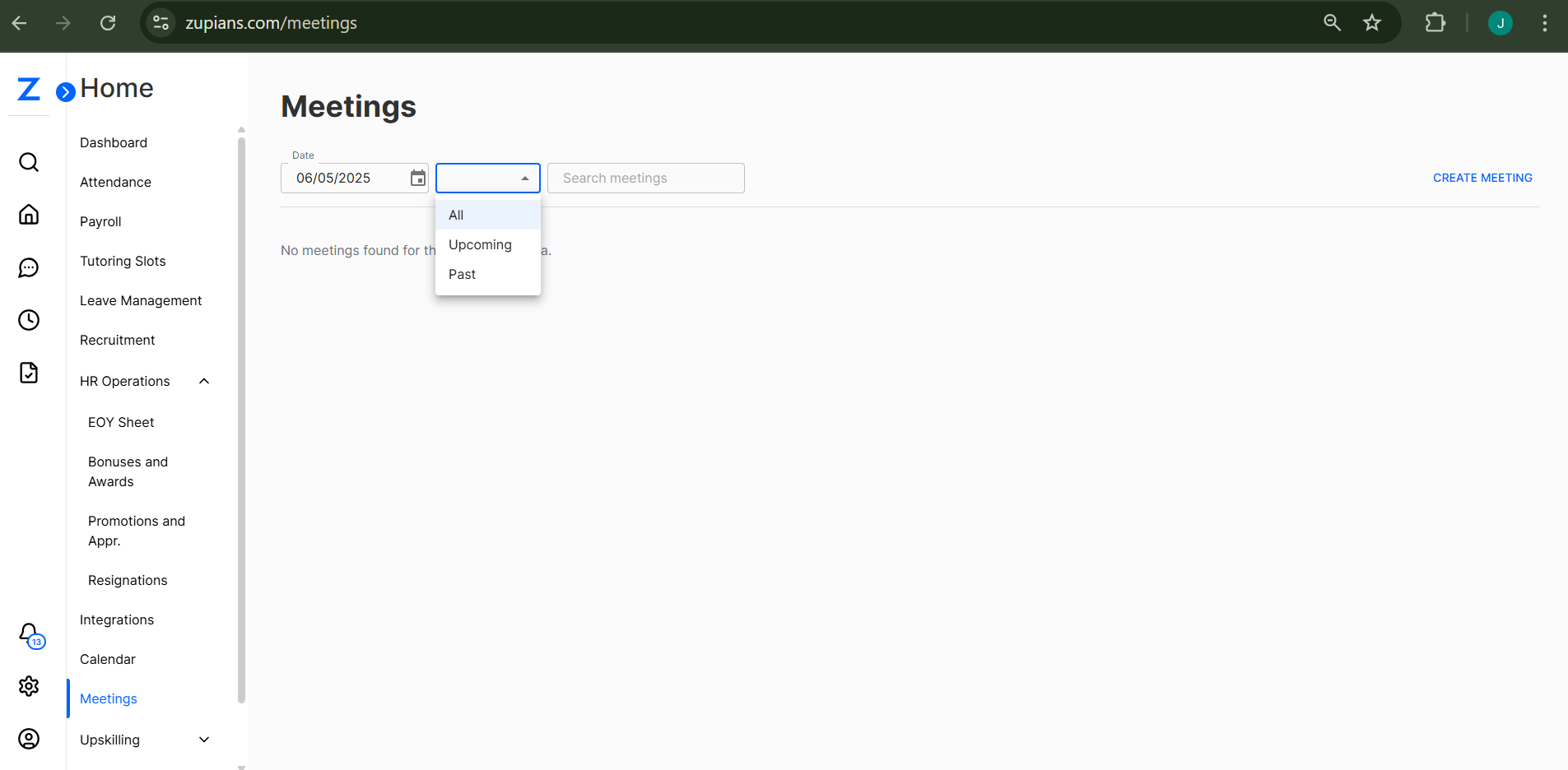 Meeting Interface View