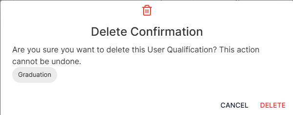 Delete Confirmation